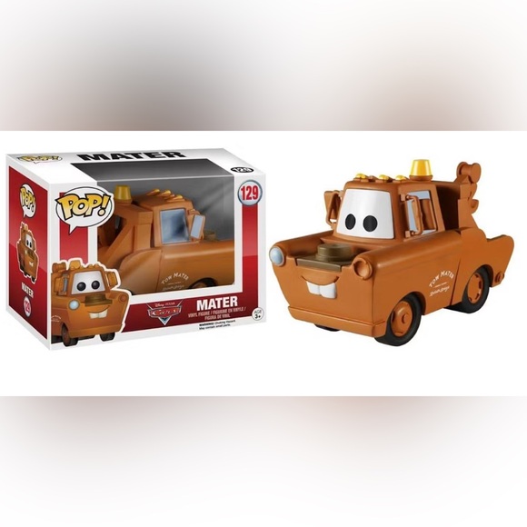 Funko Pop! #129 Mater Action Figure Disney Pixar Cars New in Box Rare & HTF
